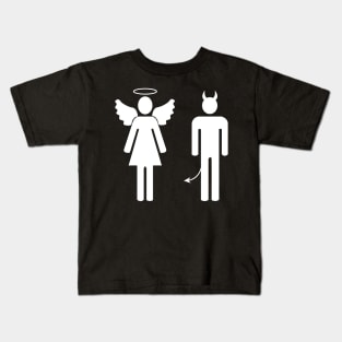 Angel and demon couple Kids T-Shirt